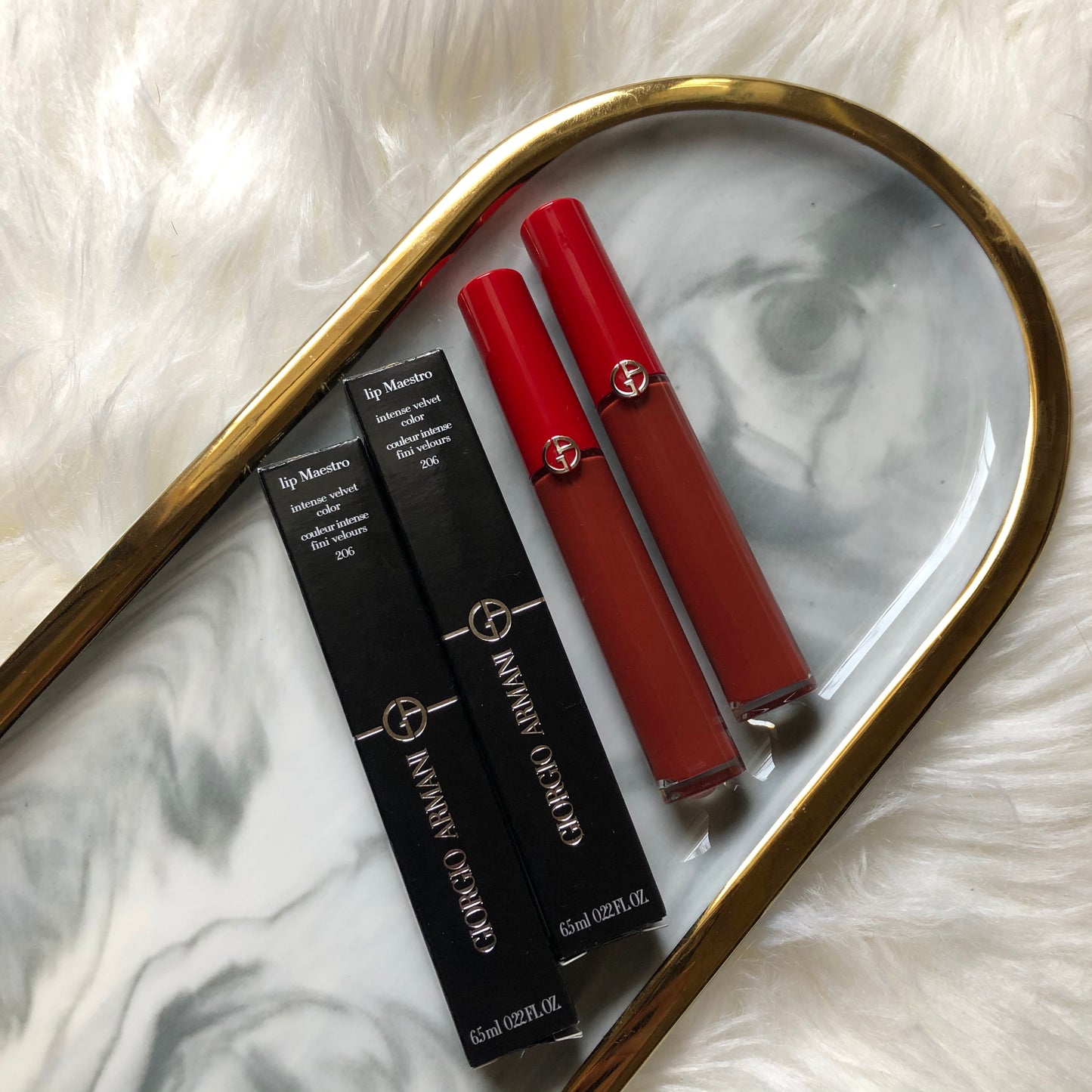 Giorgio Armani 奢華絲絨訂製唇萃|威尼斯日落經典色
